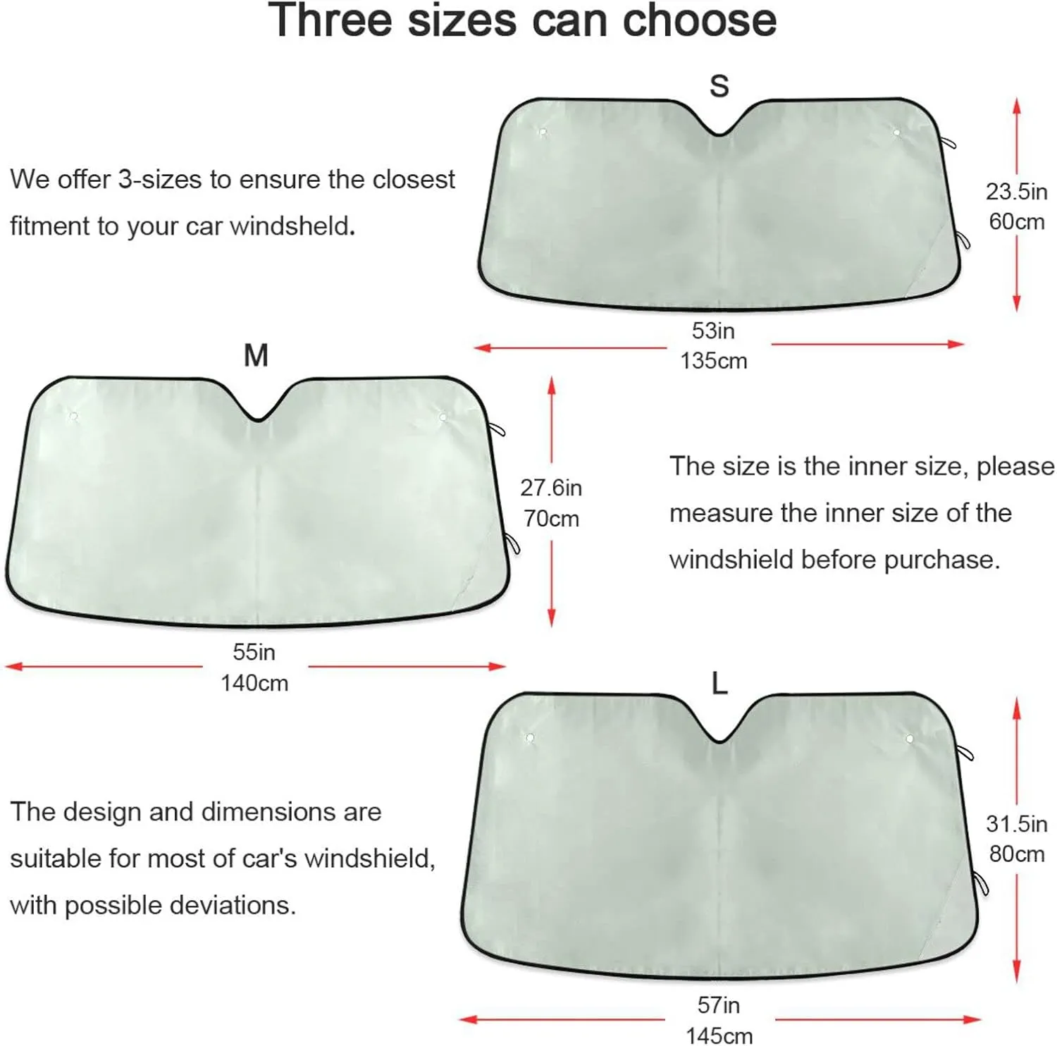 Honeydew Car Windshield Sunshade Sun Visor, Foldable Auto Cool Heat Shielding Cover S (20820)
