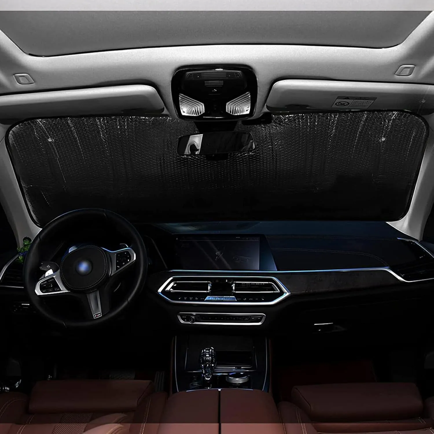 Honeydew Car Windshield Sunshade Sun Visor, Foldable Auto Cool Heat Shielding Cover S (20820)