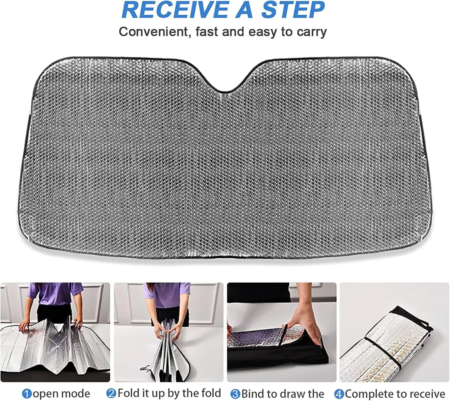 Honeydew Car Windshield Sunshade Sun Visor, Foldable Auto Cool Heat Shielding Cover S (20820)