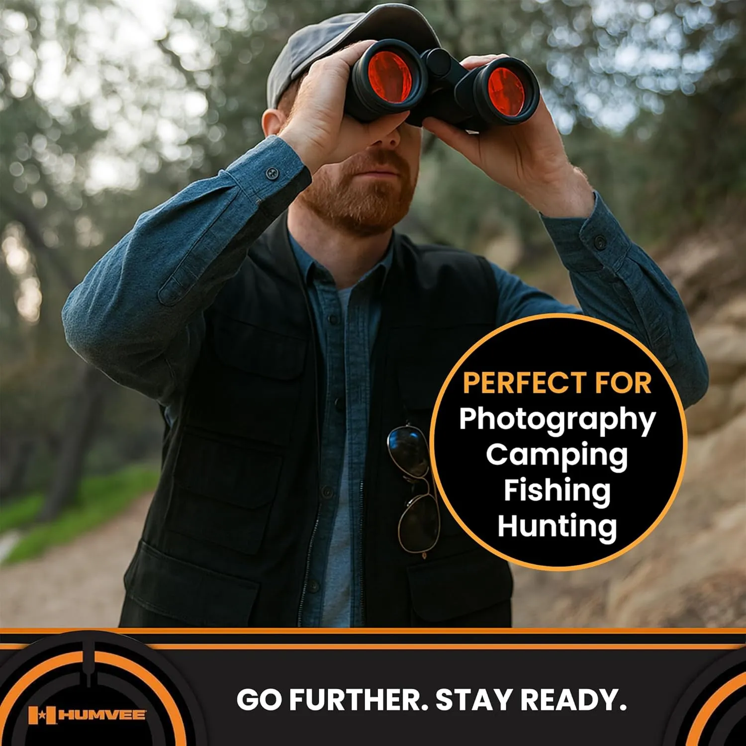 Humvee Photography Utility Vest for Men & Women - Perfect for Safari, Hunting, Fishing, Camping, & Travel - 100% Cotton Gift