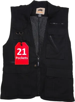 Humvee Photography Utility Vest for Men & Women - Perfect for Safari, Hunting, Fishing, Camping, & Travel - 100% Cotton Gift