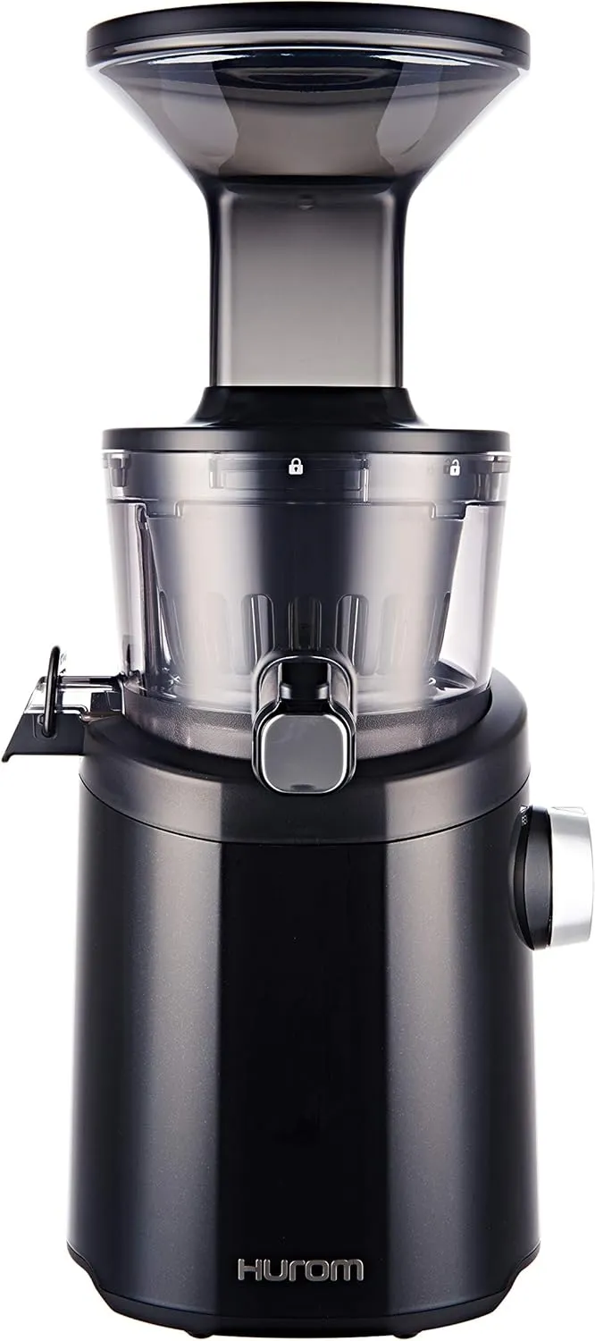 Hurom H101 Renewed Slow Juicer - Black | High Yield | Quiet 150 Watt Motor | BPA Free | 500ml (16.9oz) Chamber | Slow Squeeze | Quick & Easy Assembly | Cold Press Masticating Juicer