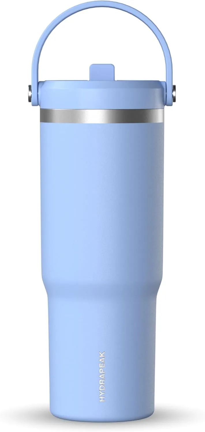 Hydrapeak Nomad 32 oz Tumbler with Handle and Straw Lid, Leakproof, Double Insulated, 32oz Cup Stainless Steel (Skyfall)
