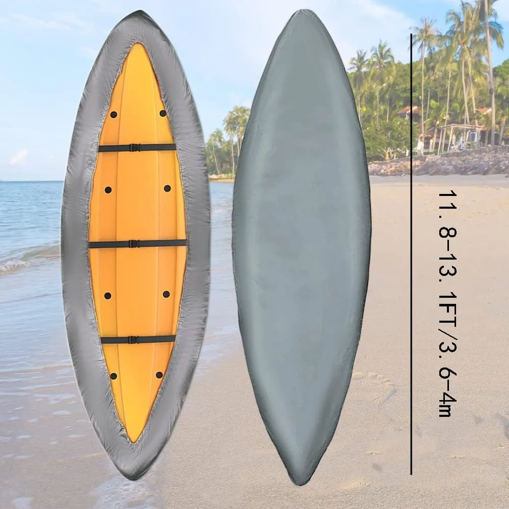 Kayak Cover Heavy Duty 420D Dust Cover Waterproof&UV Protection Kayak Cover for Outdoor Storage