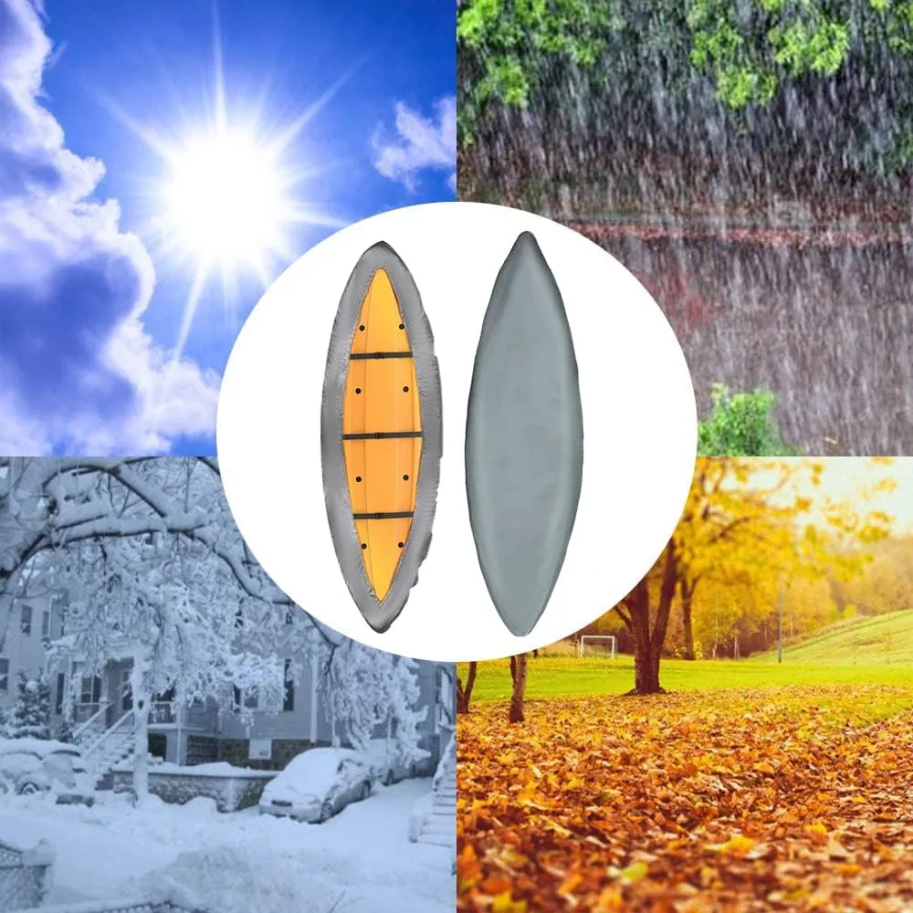 Kayak Cover Heavy Duty 420D Dust Cover Waterproof&UV Protection Kayak Cover for Outdoor Storage