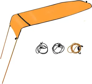 Kayak Sun Shade Canopy, Single Person, Waterproof, Orange, with Mounting Cords