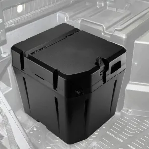 KEMIMOTO UTV Under Seat Storage Box, 37L/9.78Cal Waterproof (Fit Door) Lockable Compatible with Polaris Ranger XP 1000/Crew 2018 2019 2020 2021 2022 2023 2024 2025 Replace #2882910 Lock Not Included