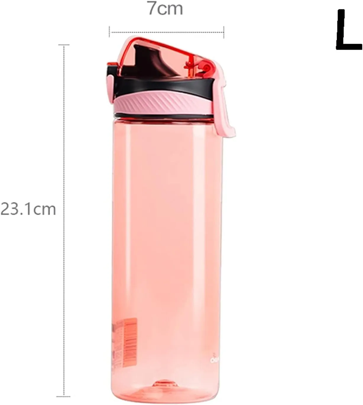 kettles Pink Green Sports Water Bottle with Built-in Handle,Plastic Tea Cups with Removable Filter,Fast Flow,Portable,Leak proof canteen(A,Large)