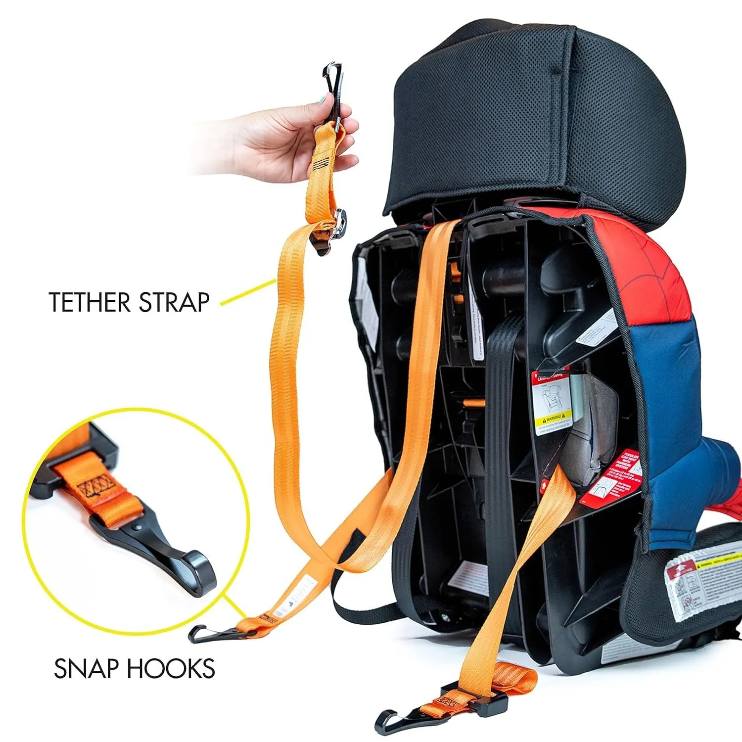 KidsEmbrace Marvel Spider-Man 2-in-1 Forward-Facing Car Seat Latch | 5-Point Harness 26.5-65lbs converts to Belt-Positioning Booster 40-100lbs | Adjustable