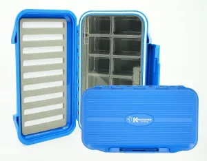 Kingfisher Large Waterproof 12 Compartment and Foam Fly Fishing Box