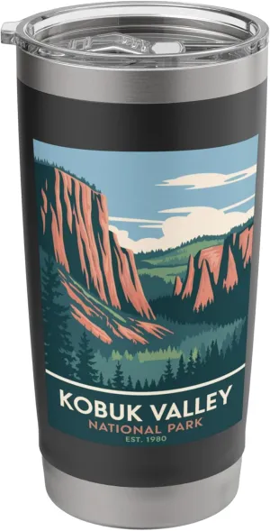 Kobuk Valley National Park Vintage Camping Hiking Men Women Stainless Steel Insulated Tumbler