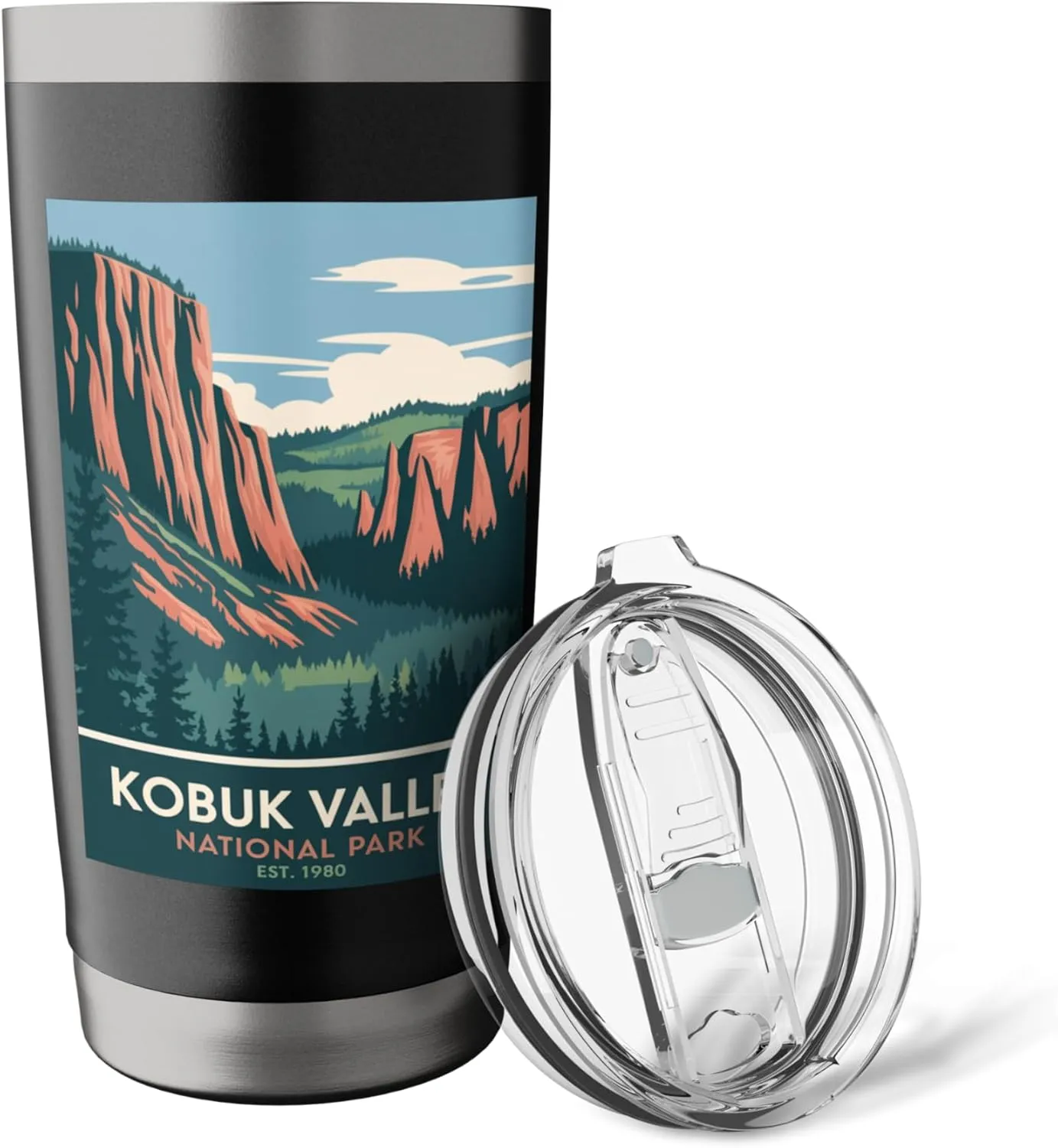 Kobuk Valley National Park Vintage Camping Hiking Men Women Stainless Steel Insulated Tumbler