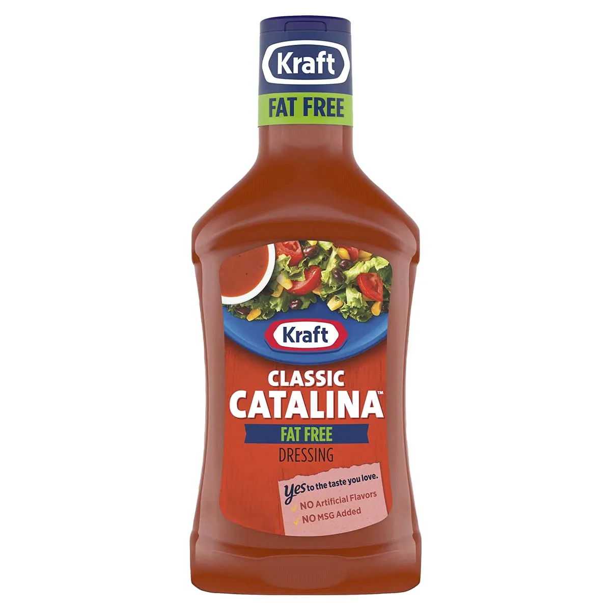 Kraft, Fat Free. Classic Catalina Dressing, 16oz Bottle (Pack of 3)