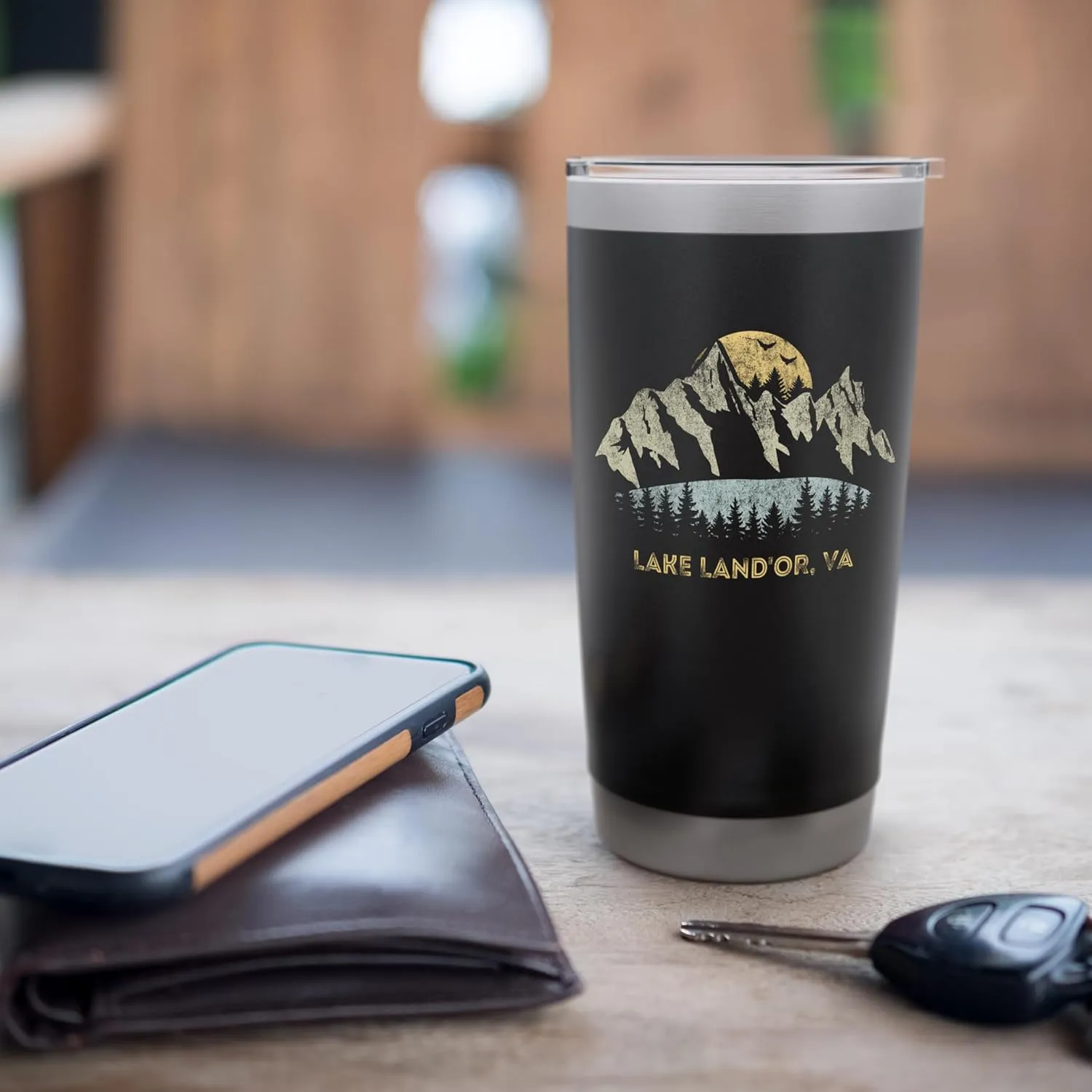 Lake Land'Or Virginia Mountain Sunset Sunrise VA Stainless Steel Insulated Tumbler