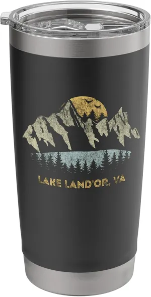 Lake Land'Or Virginia Mountain Sunset Sunrise VA Stainless Steel Insulated Tumbler