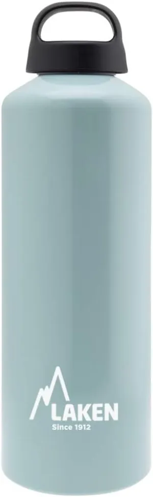 Laken Classic Aluminum Water Bottle, Wide Mouth with Screw Cap and Loop, BPA Free, Made in Spain, 34oz, Turquoise