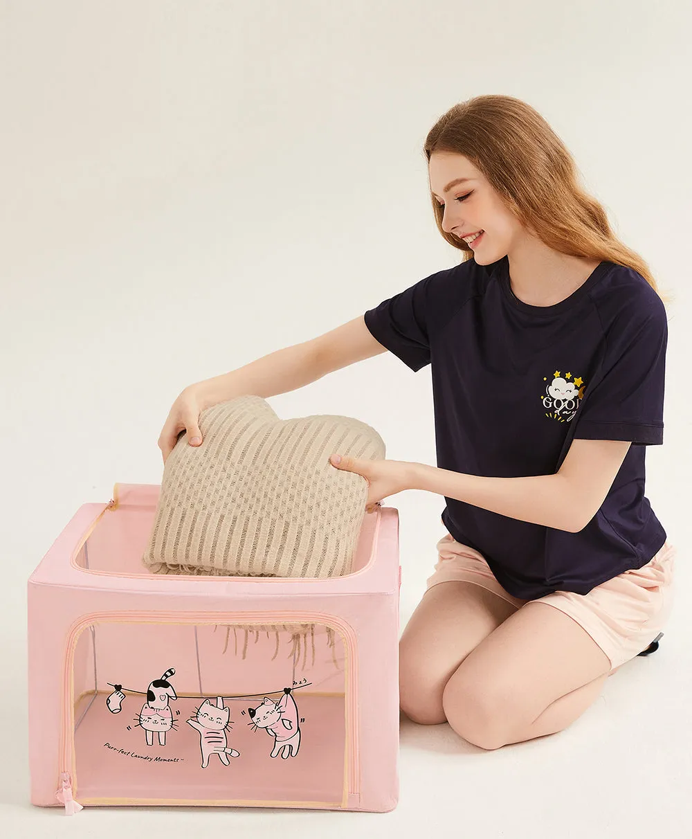 Laundry Meow Foldable Storage Box