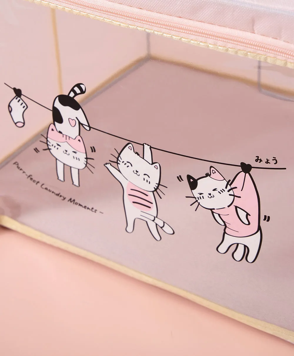 Laundry Meow Foldable Storage Box