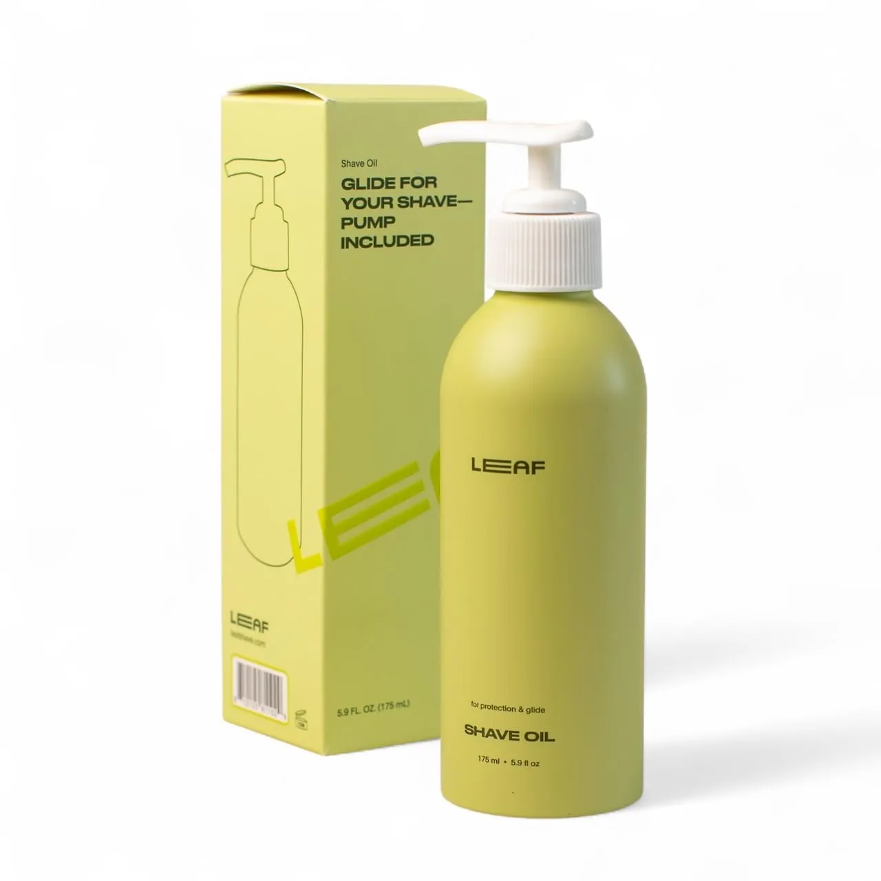 Leaf Shave | Shave Oil with Reusable Pump, 5.9 fl oz - Pre-Shave & Post-Shave Oil for a Smooth Shave, Added Moisture, & Reduced Irritation for Women & Men
