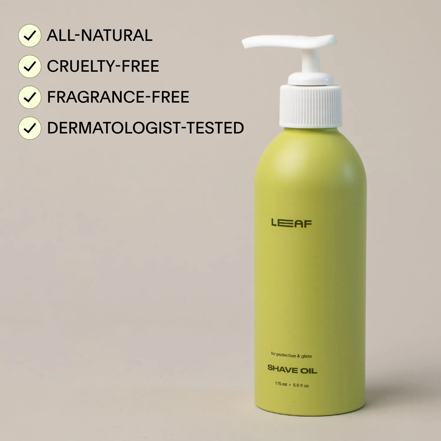 Leaf Shave | Shave Oil with Reusable Pump, 5.9 fl oz - Pre-Shave & Post-Shave Oil for a Smooth Shave, Added Moisture, & Reduced Irritation for Women & Men