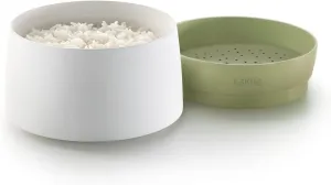 Lekue Microwave Rice, Grain & Quinoa Cooker, one size,1 Liters, Green