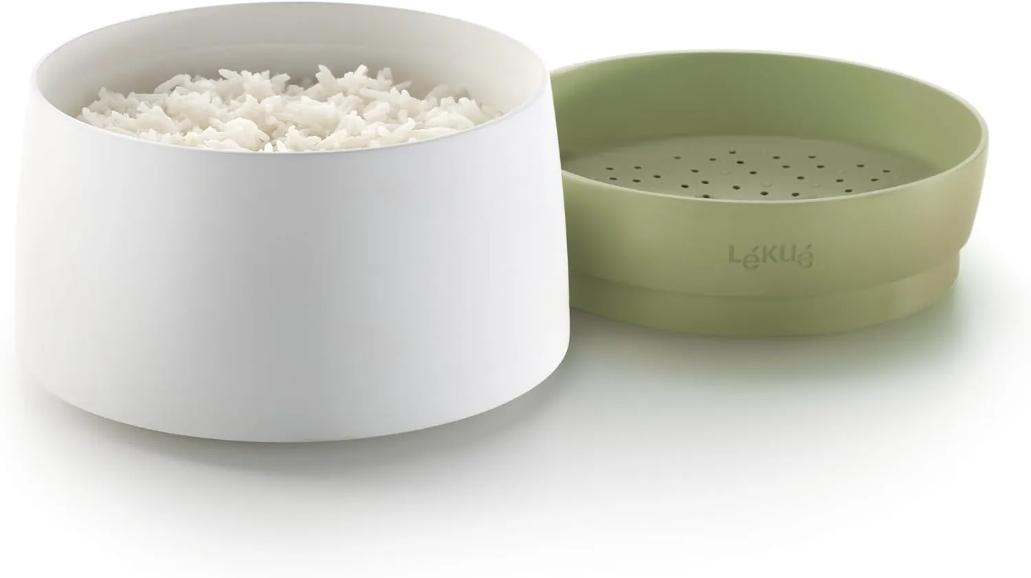 Lekue Microwave Rice, Grain & Quinoa Cooker, one size,1 Liters, Green