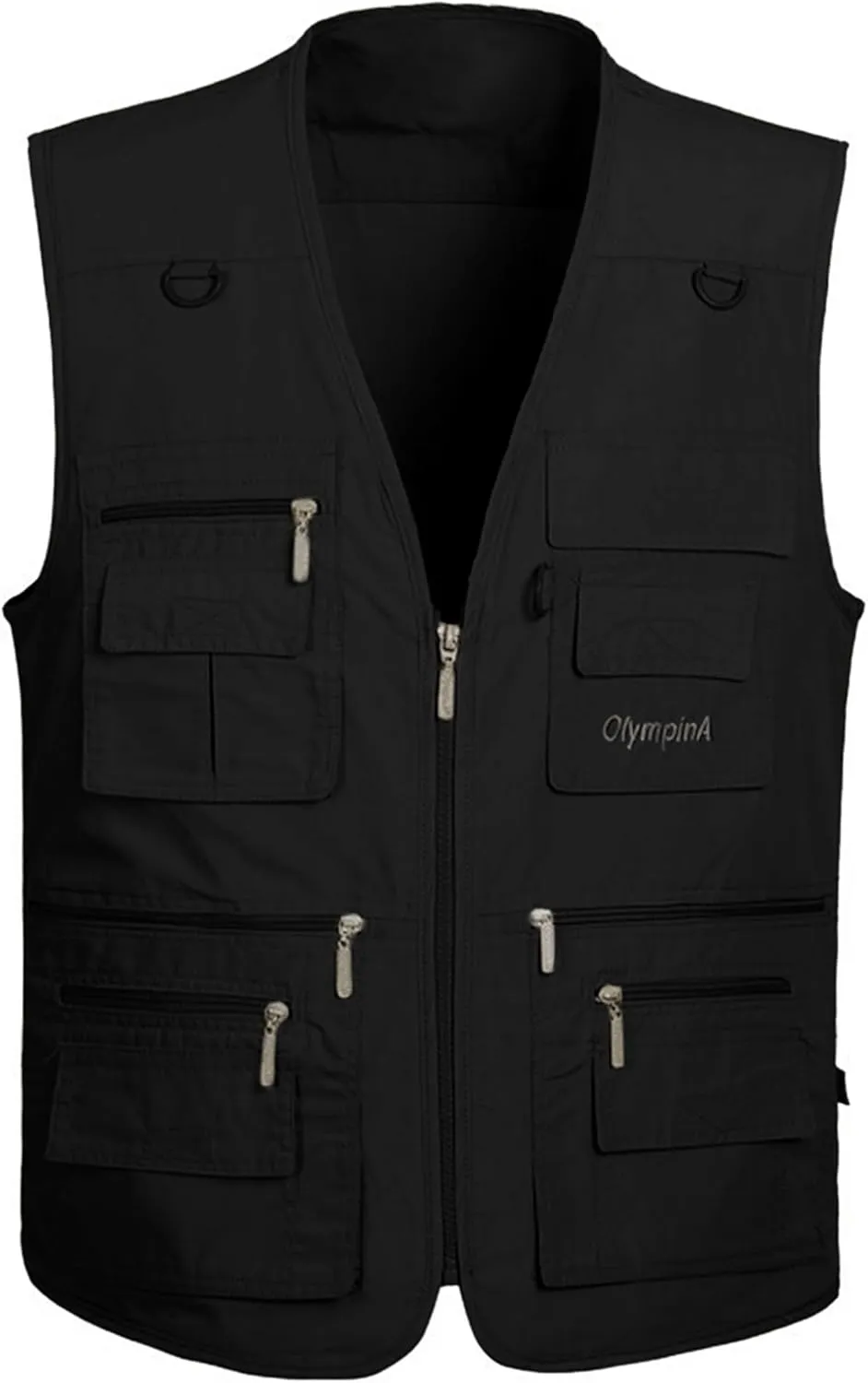Lentta Men's Fishing Vest Summer Outdoor Lightweight Work Photo Vest 16 Pockets