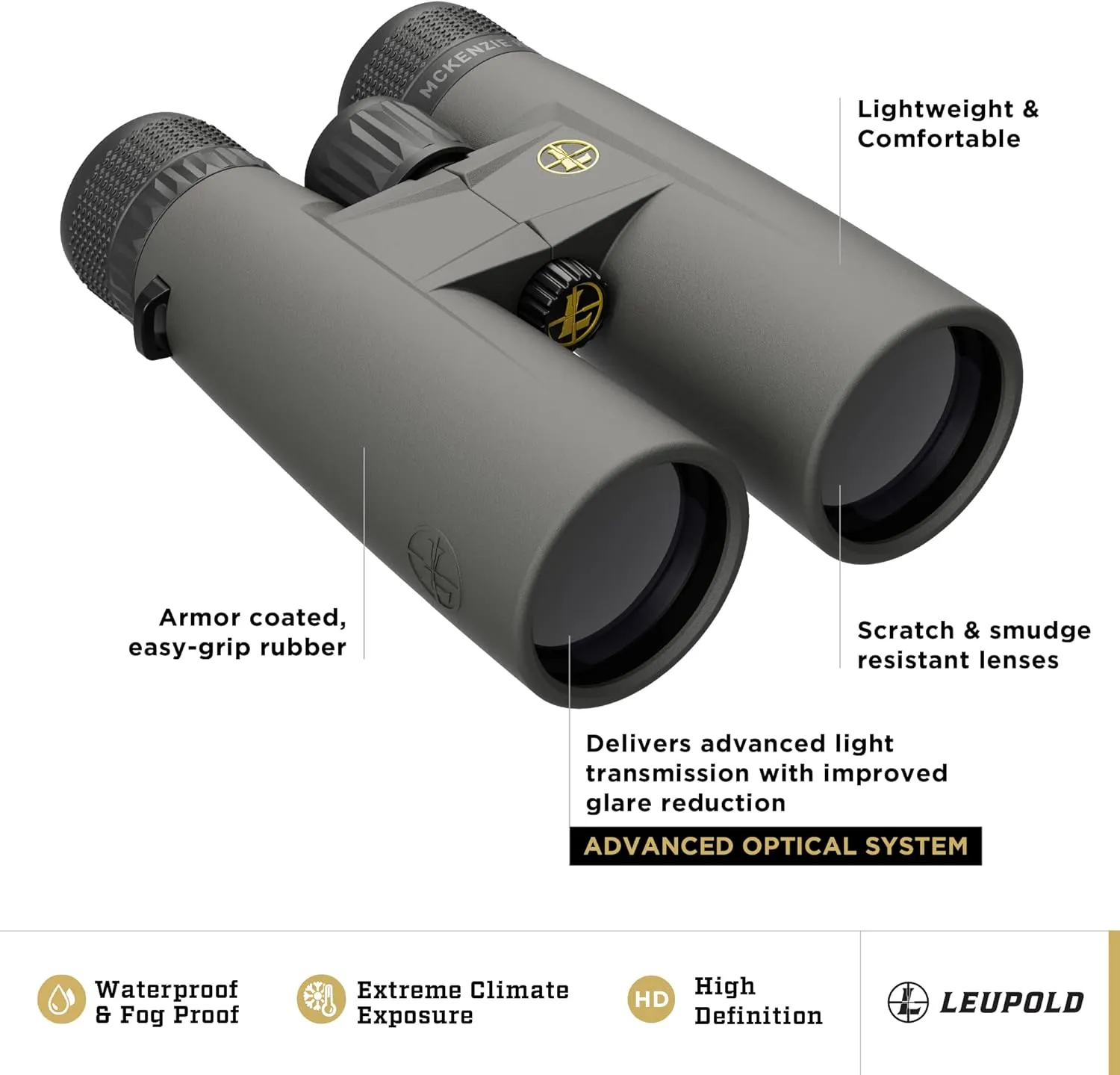 Leupold BX-1 McKenzie HD Binoculars, 8x42mm (181172)