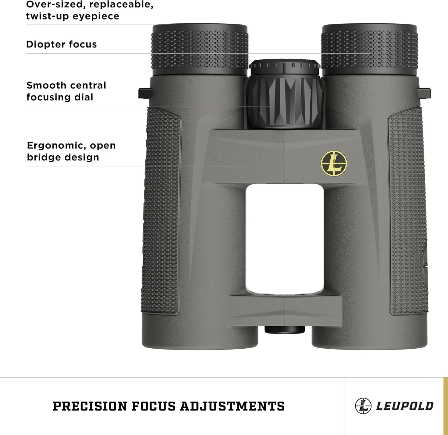 Leupold BX-4 Pro Guide HD Binoculars, 12x50mm, Shadow Gray (172675)