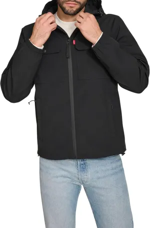 Levi's Men's Hooded Waterproof Arctic Cloth Rain Jacket