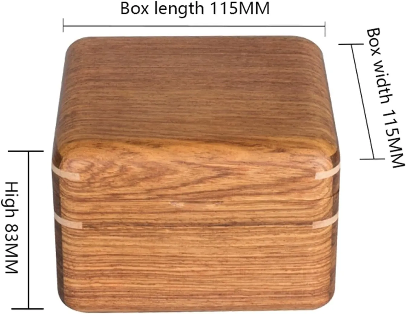 LHX Wooden Watch Box Convenient Watch Storage Box 11.5 * 11.5 * 8.3CM(Dark)