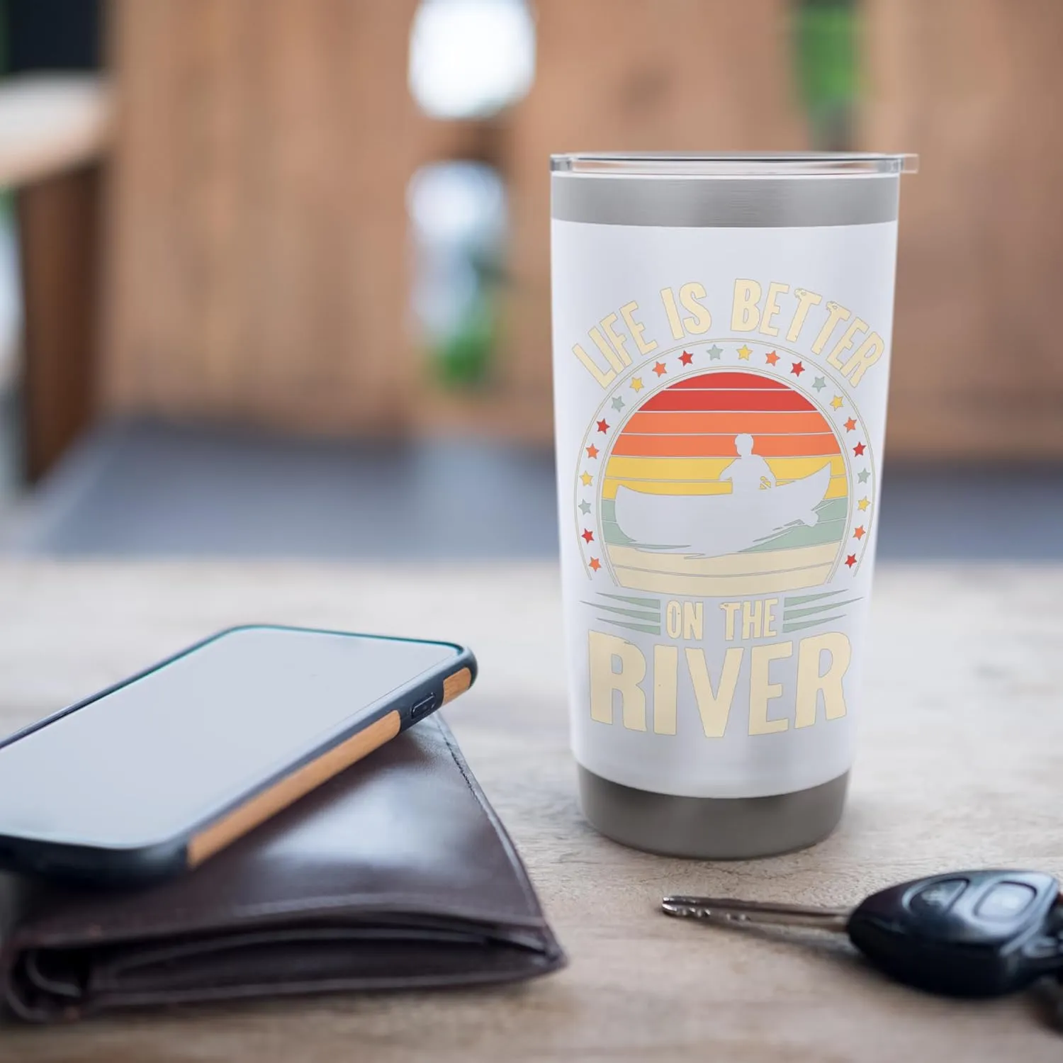 Life Is Better On The River Canoeing Stainless Steel Insulated Tumbler