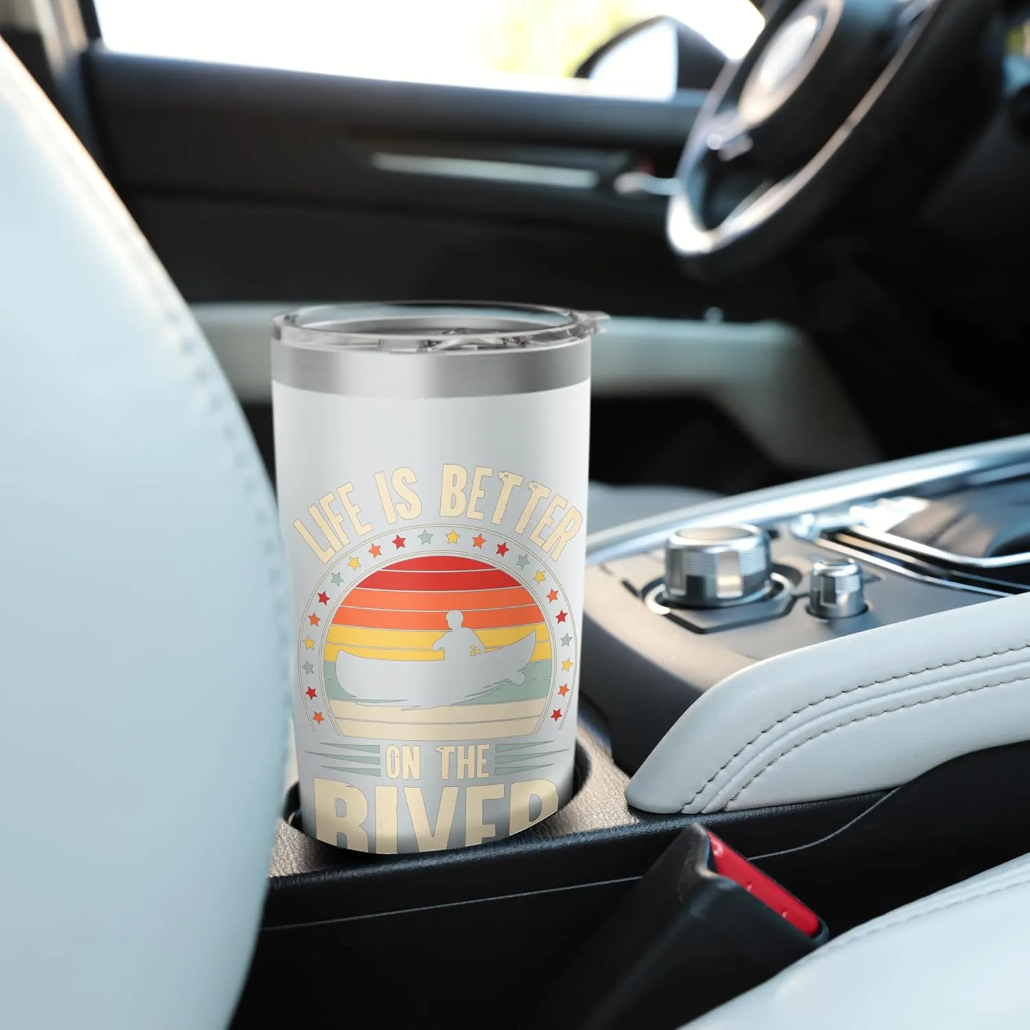 Life Is Better On The River Canoeing Stainless Steel Insulated Tumbler