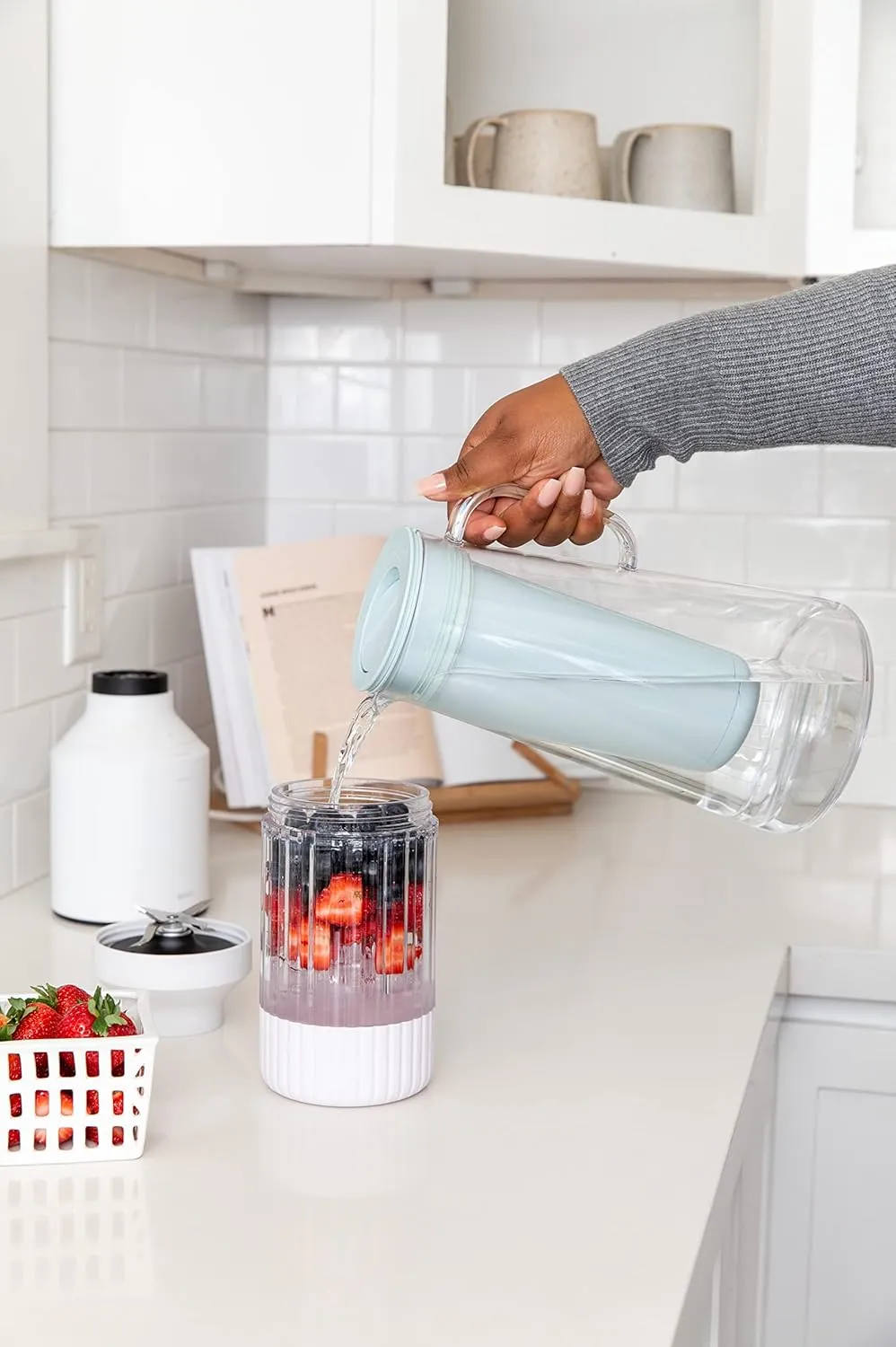 LifeStraw Home – Water Filter Pitcher, 10-Cup, Seafoam, BPA Free designed for everyday protection against bacteria, parasites, microplastics, lead, mercury, PFAS and a variety of chemicals
