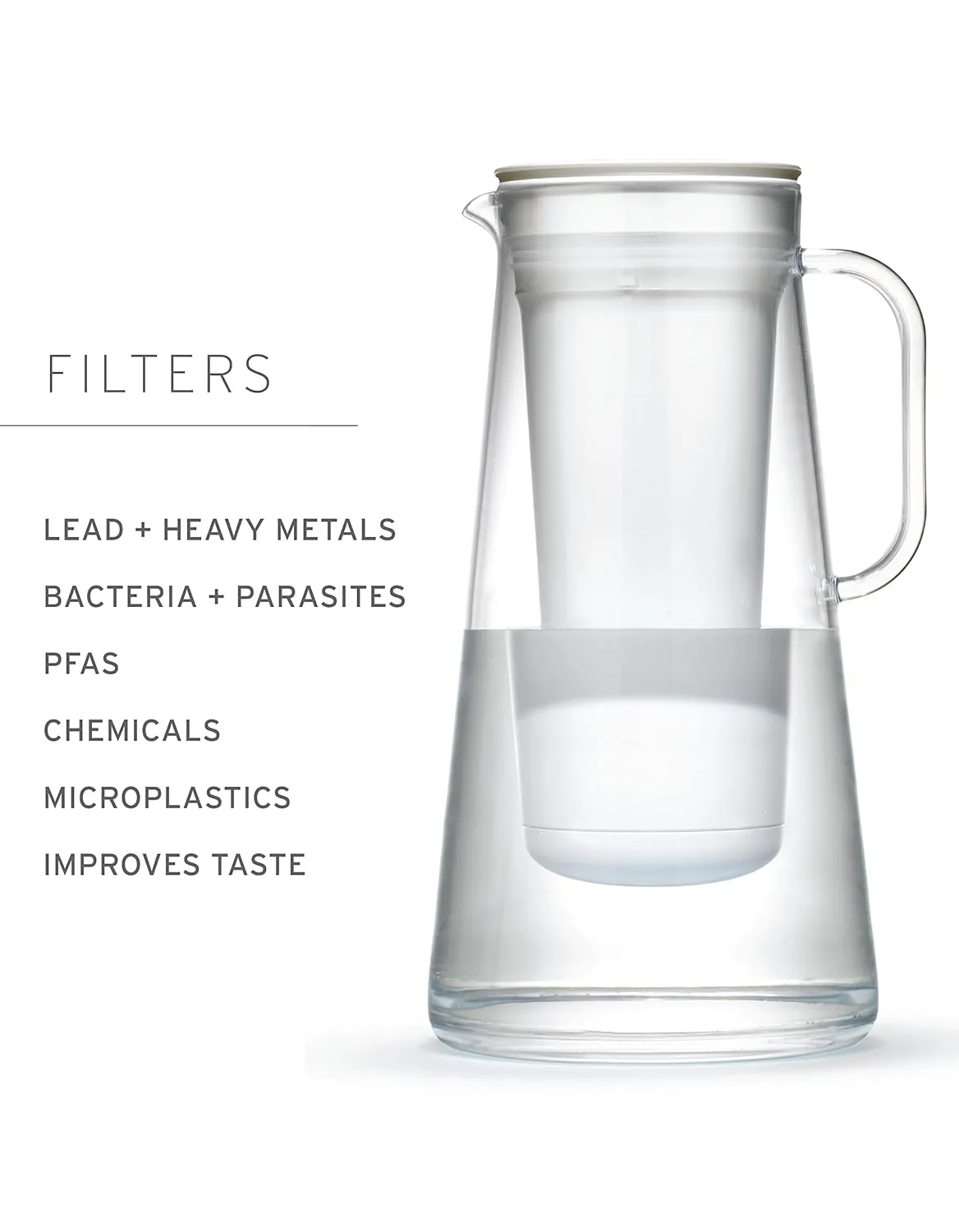 LifeStraw Home – Water Filter Pitcher, 10-Cup, Seafoam, BPA Free designed for everyday protection against bacteria, parasites, microplastics, lead, mercury, PFAS and a variety of chemicals