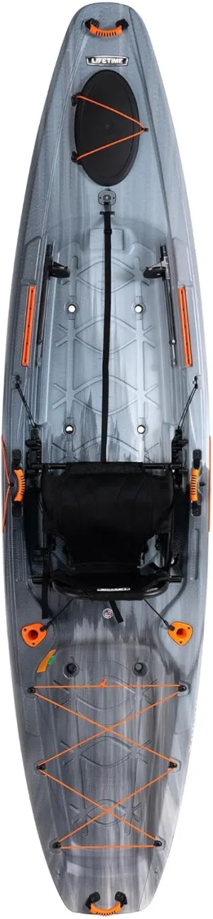 Lifetime Yukon Angler Kayak, Sit-On-Top Fishing Kayak, Triple Rod Holder and Paddle, 11’ 6”