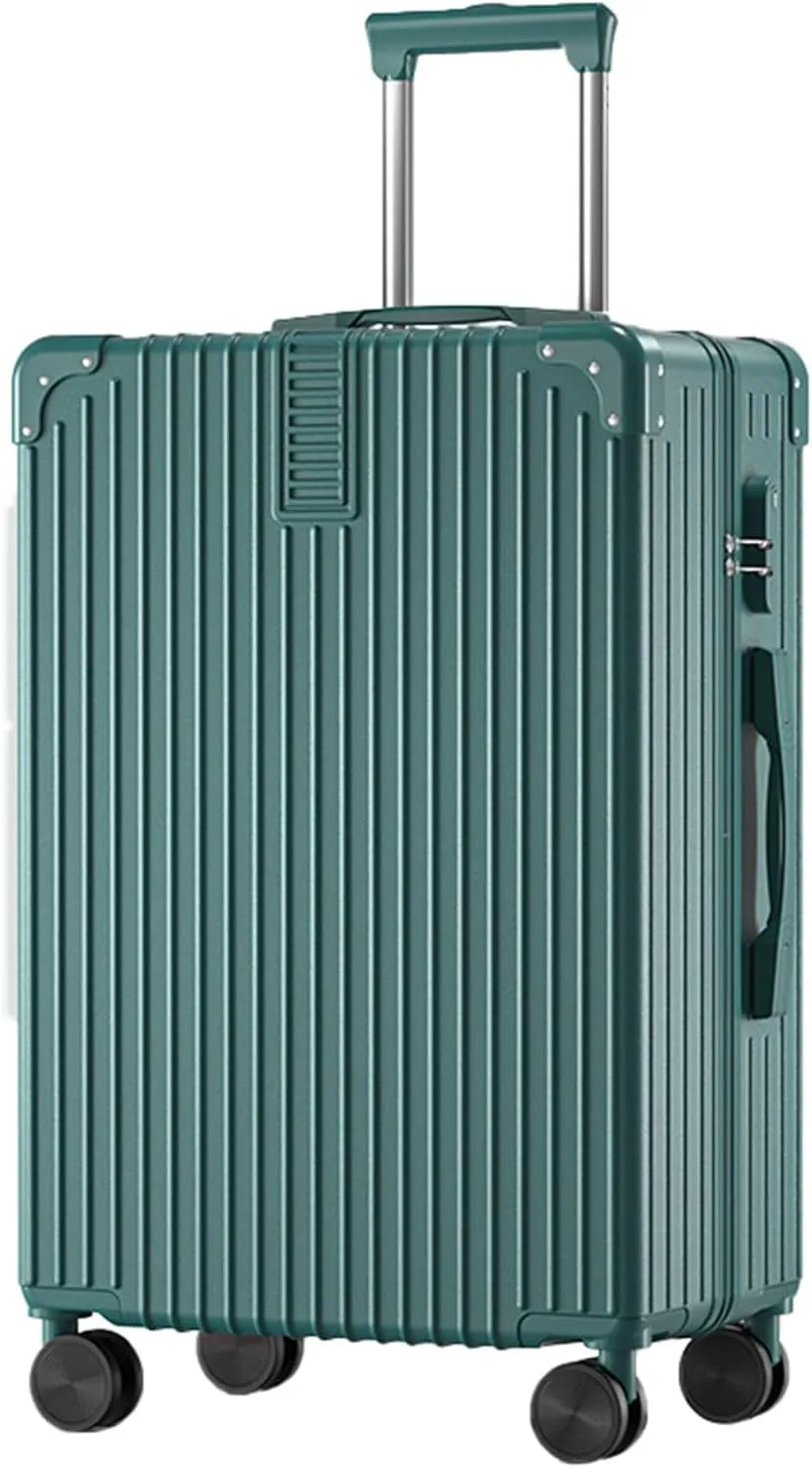 Lightweight Suitecase With Carry-on Bag, With Spinner Wheels, Expandable Luggage, Equipped With Anti-pick Combination Lock (Color : 20, Size : Green)