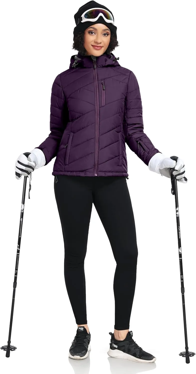 Little Donkey Andy Women's Warm Ski Jacket Water Resistant Insulated Snowboarding Jacket Windproof Winter Snow Coat