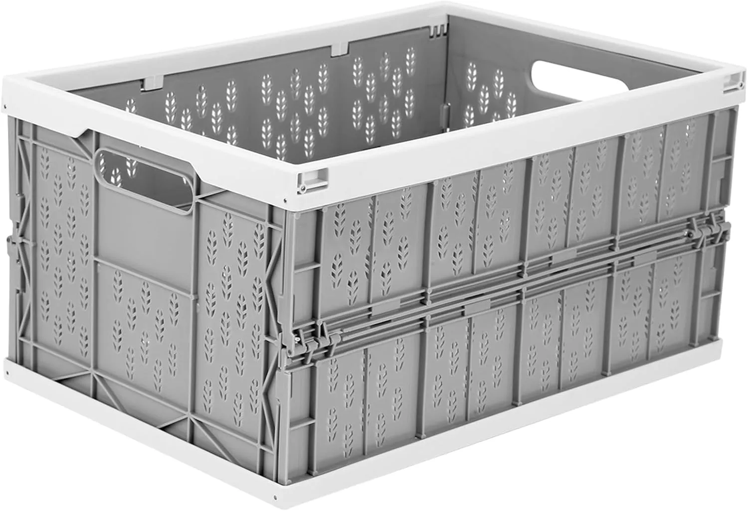 Livememory Foldable Crates, 31 Liters Plastic Milk Crate Storage Bin for Home, Laundry, Clothes(17.7x 12 x 9 in)