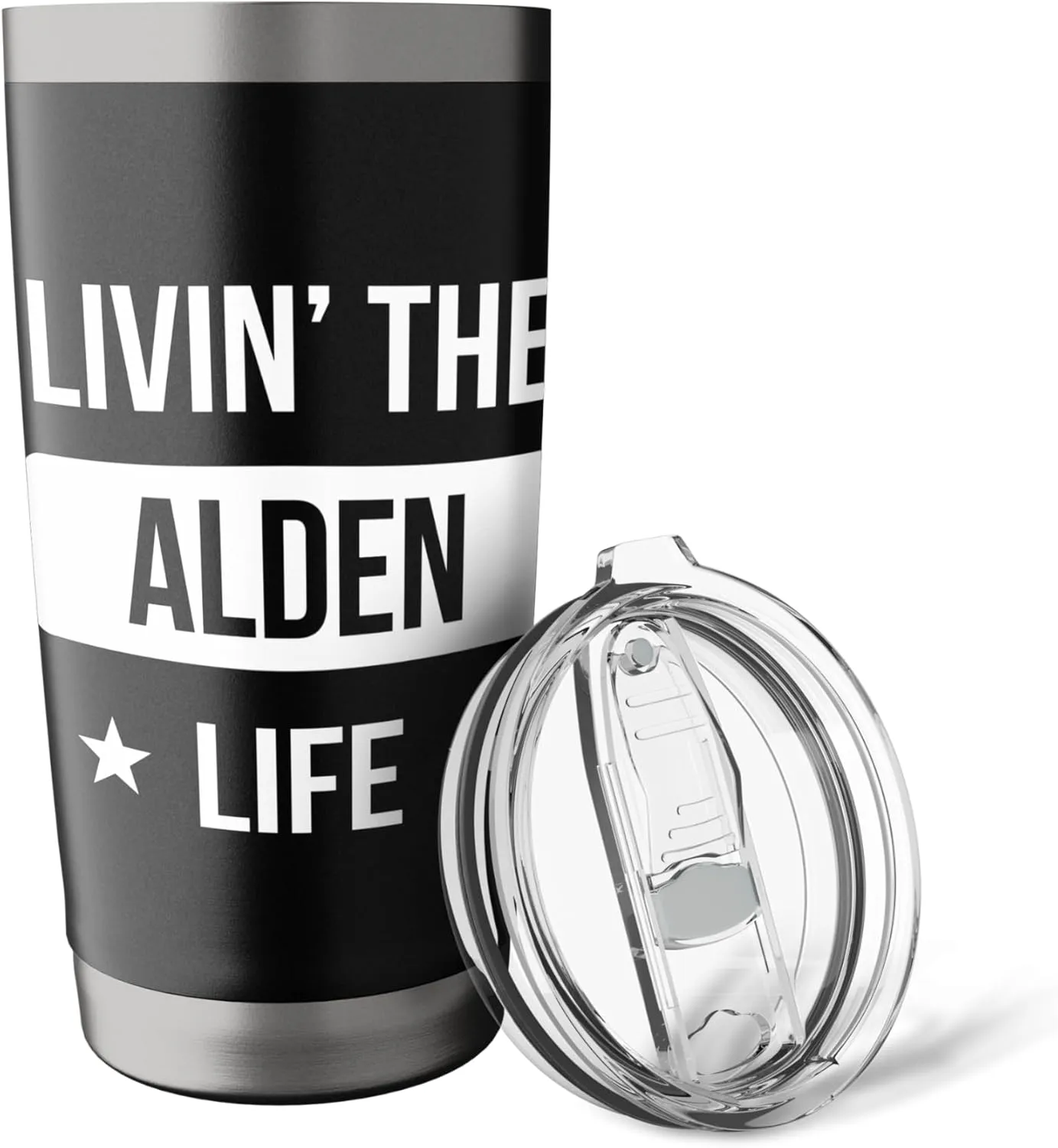 Livin' The Alden Life Family Reunion Squad First Last Name Stainless Steel Insulated Tumbler