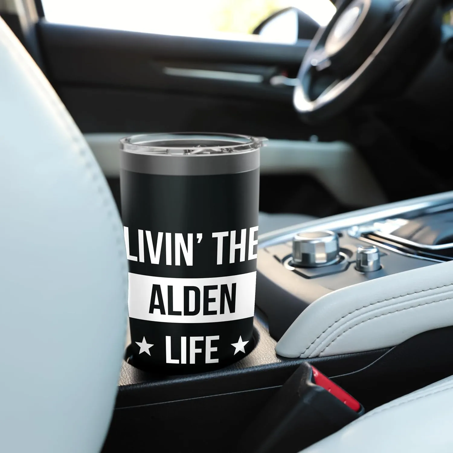 Livin' The Alden Life Family Reunion Squad First Last Name Stainless Steel Insulated Tumbler