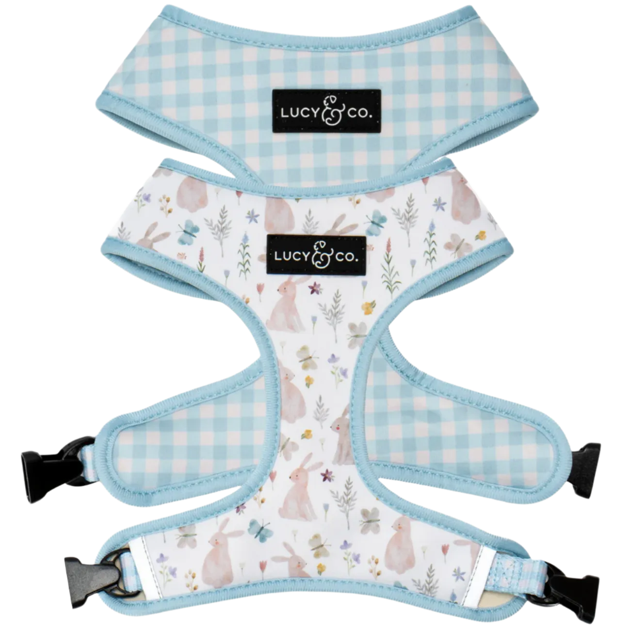 Lucy&Co Reversible Dog Harness: Hippity Hoppity