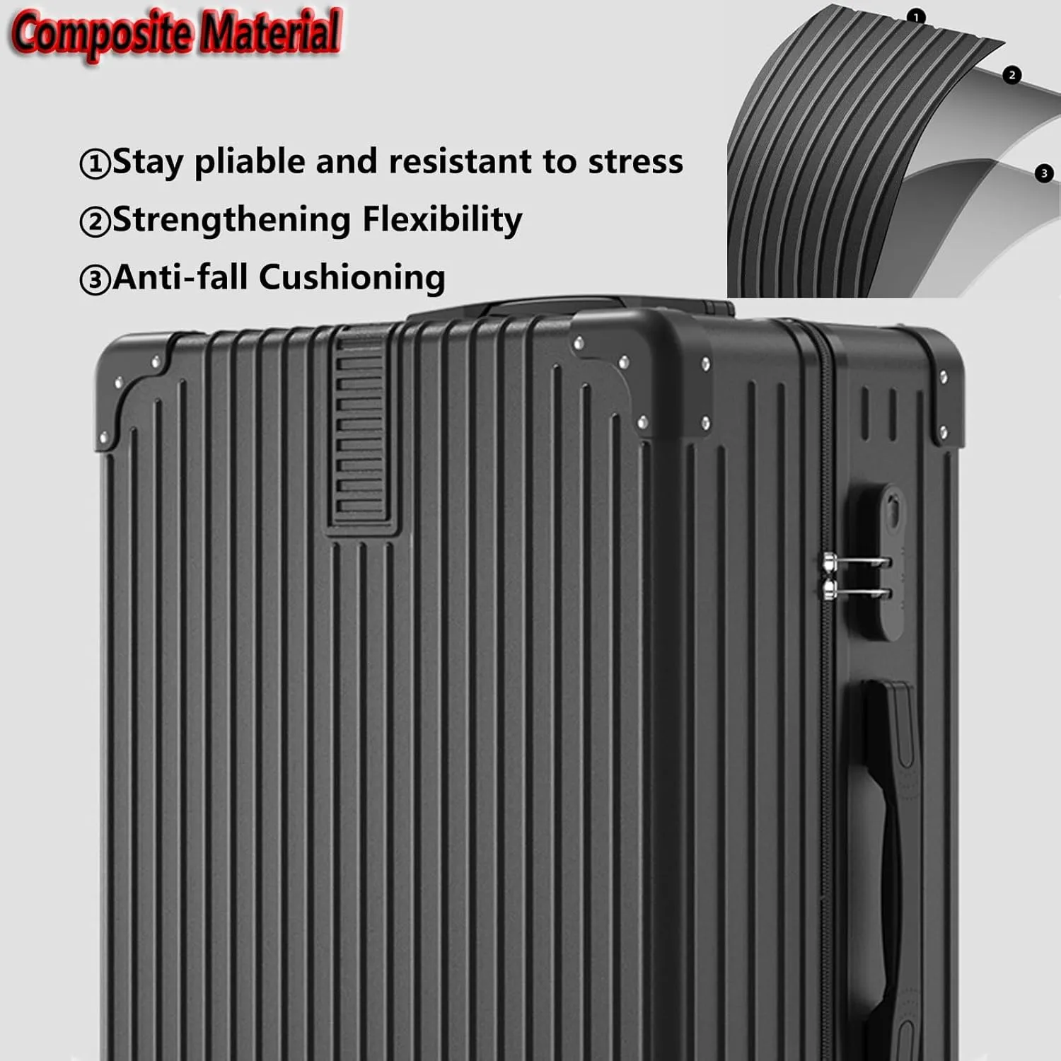 Luggage With Cup Holder, Space Separation Design, Hard Shell Trolley Case, Dustproof And Waterproof, For Going On A Trip, Learn (Color : 22 Rack, Size : Black White)