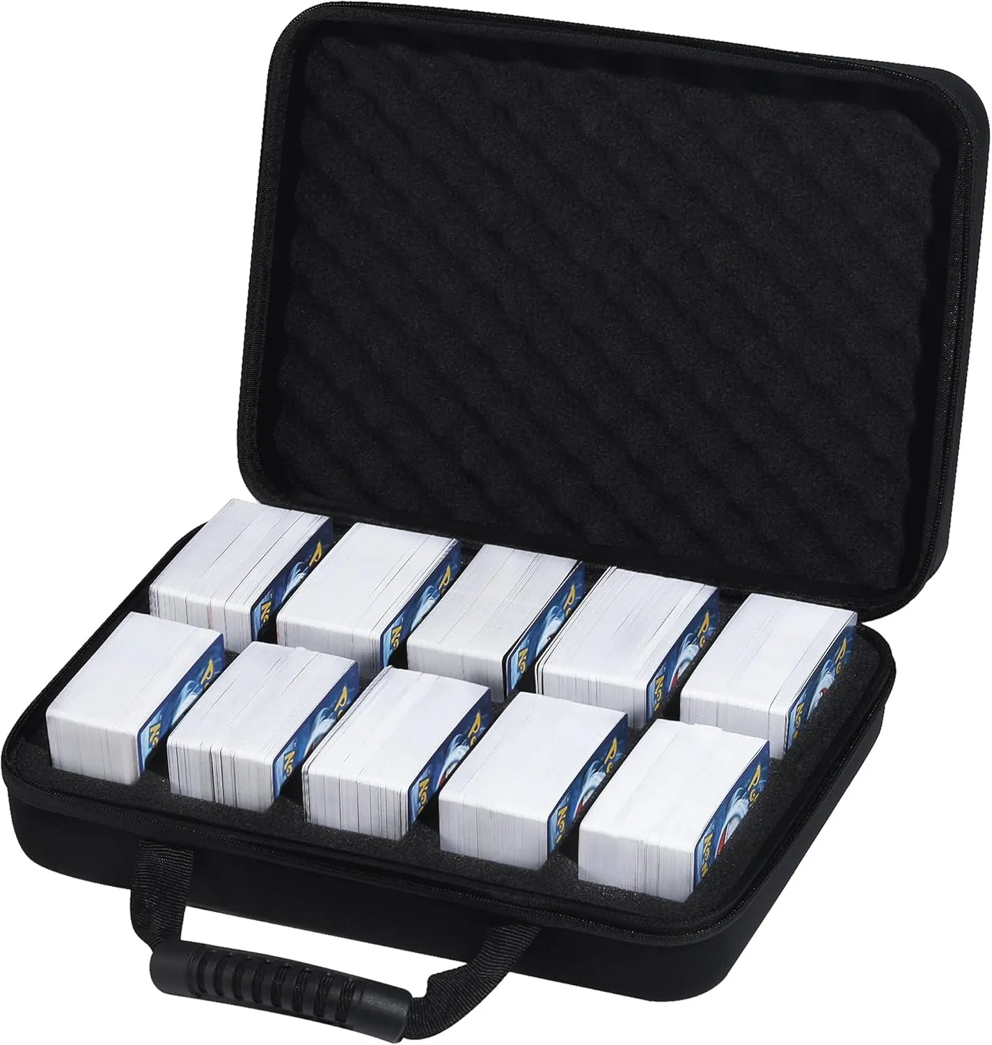Lumus&Solem Carrying Case for Cards Against Humanity Game, Hard Box Compatible with PTCG, MTG, and Sports, Card Holder Storage 1200-2200 Cards (Black)