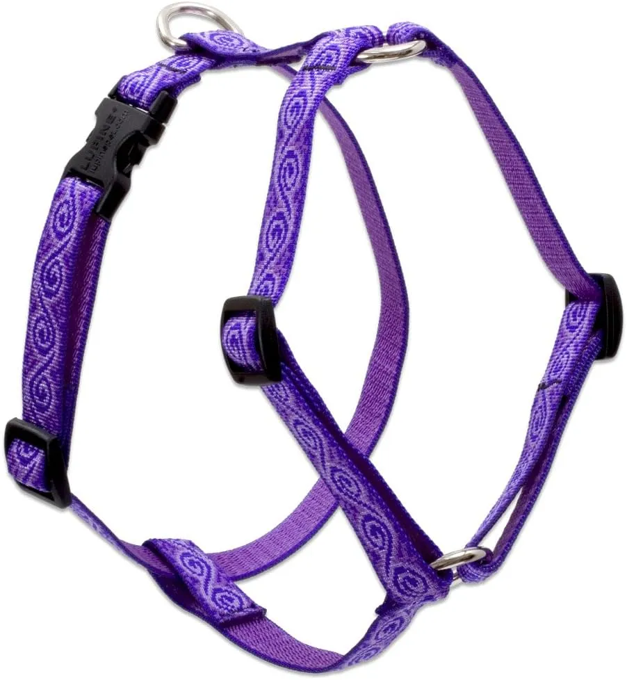 LupinePet Originals 3/4" Jelly Roll 12-20" Adjustable Roman Dog Harness for Small Dogs