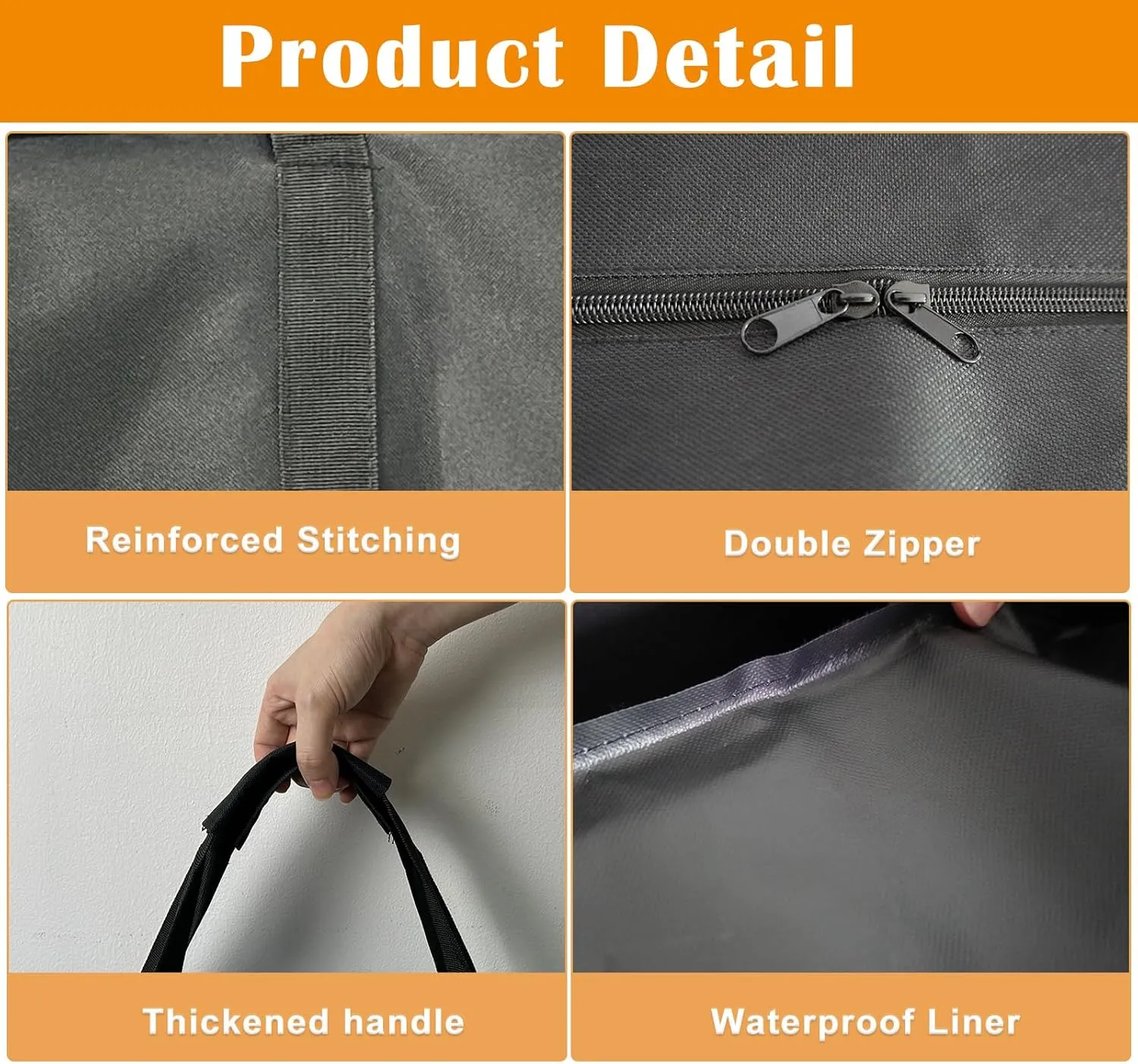 LWFCOEE Dog Playpen Storage Bag, 24/32/40 Inch Waterproof Heavy Duty Dog Fence Travel Bag with Handle for RV Trip, Fits 8 Panels Dog Pen and 9 Stakes, 40.5"x28.6"x6.5"