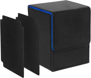 Magic Card Storage Box, Deck Box Compatible with MTG Cards, Up to 100  TCG Cards, Card Box with 2 Card Dividers, Compatible with TCG Commander PTCG Cards (Black)