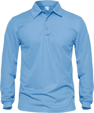 MAGNIVIT Men's Polo Shirts Long Sleeve Quick Dry Performance Shirt Military Tactical Army Combat Polo Shirts