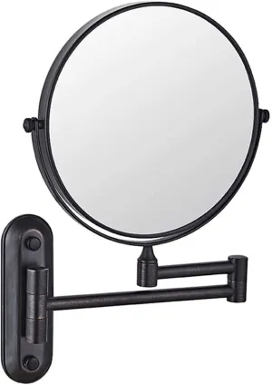 Makeup Mirror Wall Mounted Magnifier 10x Round Makeup Mirror 360 Rotation Double-Sided Makeup Mirror for Makeup Shaving