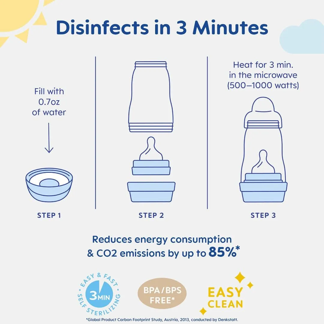 MAM 9oz Easy Start Anti-Colic Baby Bottles, Medium Flow, Breastfeeding-Like Silicone Nipple Bottle, Reduces Colic, Gas, & Reflux, Easy-to-Clean, BPA-Free, Colors May Vary